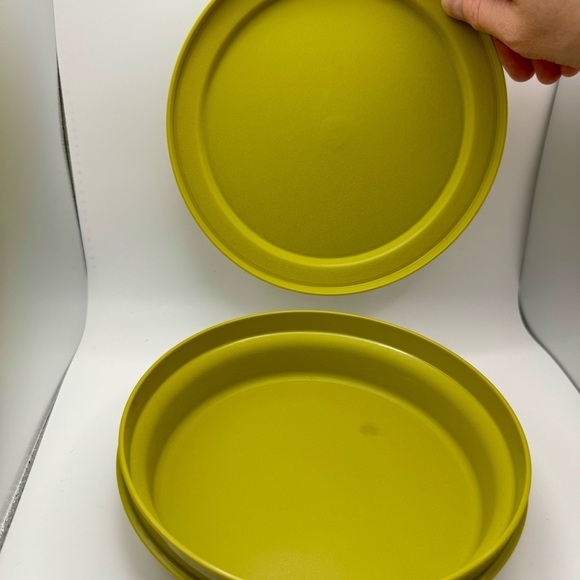 LOT Vintage Tupperware Seal-N-Serve Bowl 1206 & Lid 1207 Brown - Picture 7 of 7